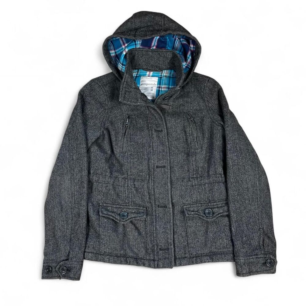 y2k Aeropostale Women's Grey Jacket